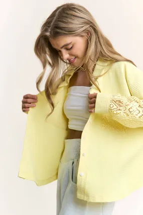 Crochet Long Sleeve Button Down