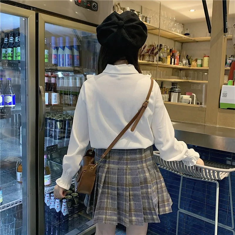Kawaii Puff Sleeved Falbala Shirt