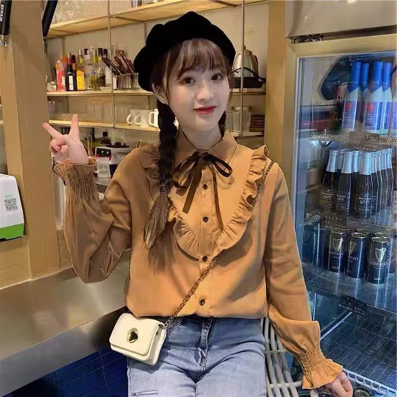 Kawaii Puff Sleeved Falbala Shirt