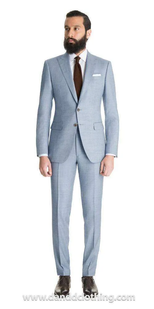 Light Blue Sharkskin Suit