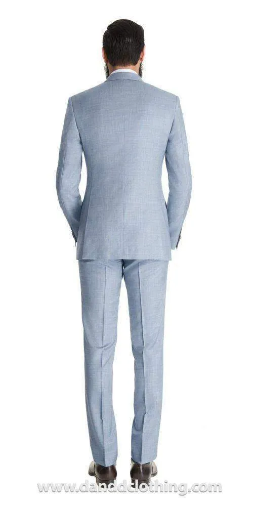 Light Blue Sharkskin Suit